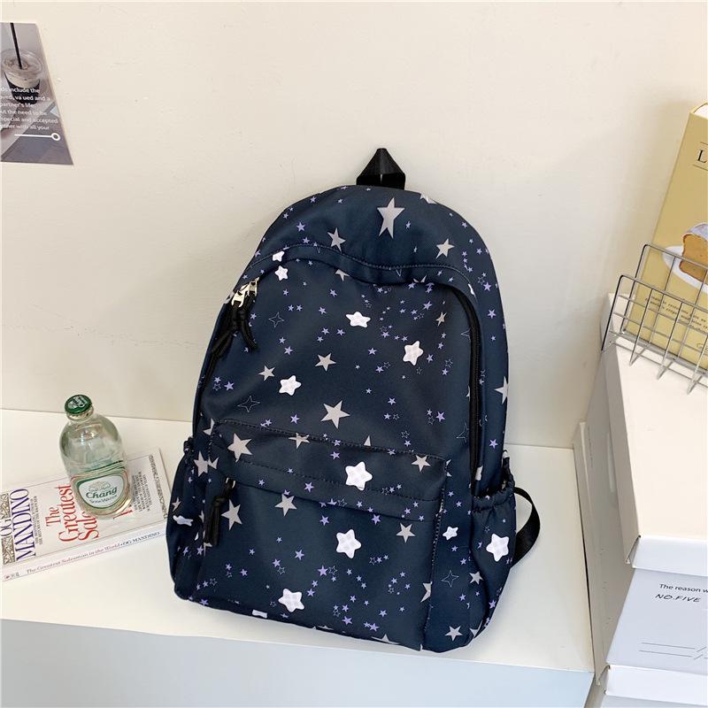 Women's Large Capacity Star Backpack - Lightweight, Cute, and Simple for Primary To High School Students