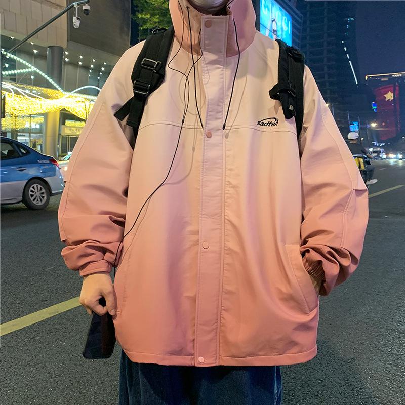 Herren- und Damenjacke mit Farbverlauf, wasserdicht, winddicht, Outdoor-Paar-Bergsteigerjacke, Herren