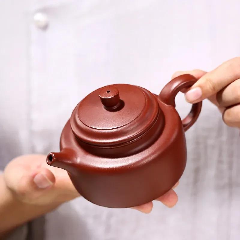 Chinese Yixing Purple Clay Teapot Xishi Tea Pot Household Handmade Kettle Chinese Tea Ceremony Drink Set Dahongpao Tea Set