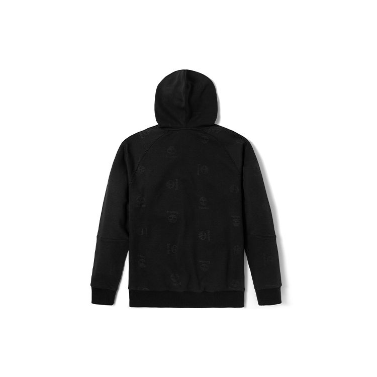 Timberland Tree Logo Embroidered Sports Hoodie Men Hoodies Black A23Z3-001