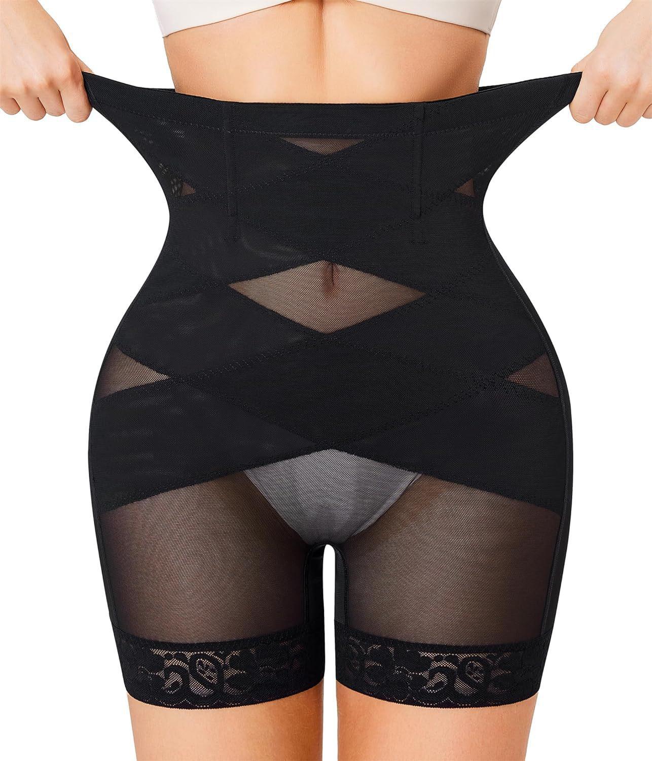 High Waist Breathable Firm Control Shaping Panties Tummy Control Butt Lifting Shape Buttocks Slimming Waist Trainer Body Shaper S чёрный