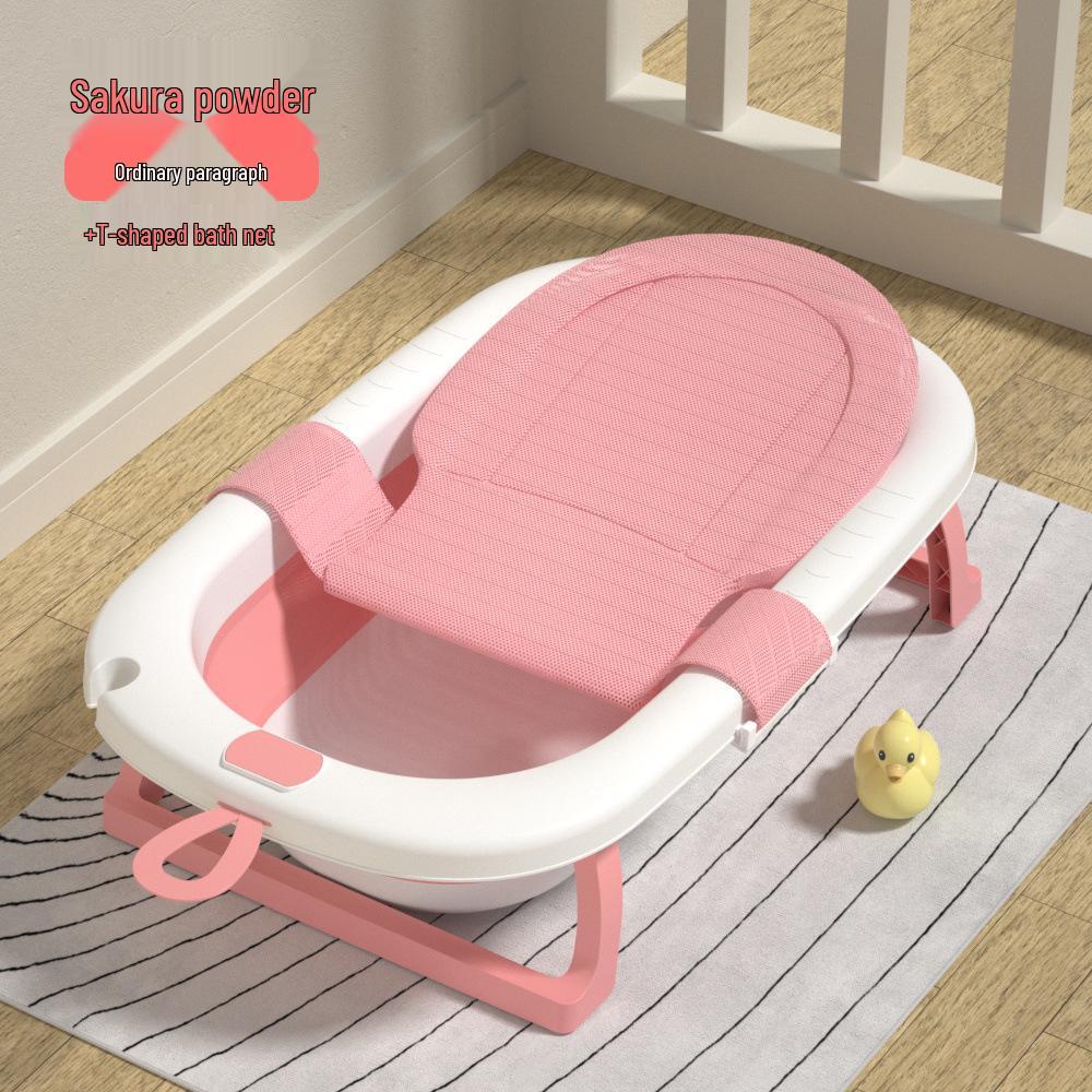 Foldable Baby Bathtub - Large, Sit or Lie for Kids, Newborn Bath Essentials for Home Use