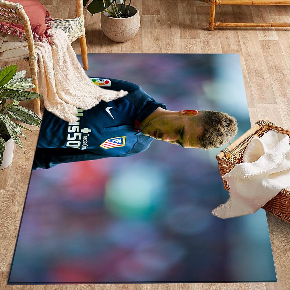 Atletico Madrid Player Floor Rug Office Rug Perfect for Outdoor Game Room Kitchen Bedrooms Anti-slip Rug Anime Office Decor Perfect Gift for Women/Men