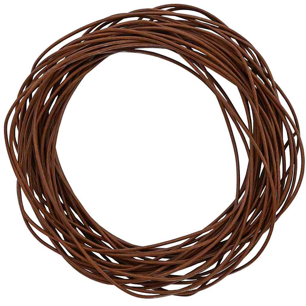 Leather Cord Light Brown Ø1 mm x 5 m Leather