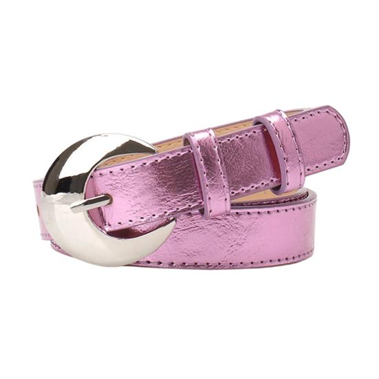 Women Belt Adjustable Length Imitation Leather Waistband with Alloy Buckle Dresses Shirts Tops Waist Belt