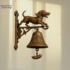 Metal Welcome Doorbell Vintage Halloween Wit-ch Dog Bell Interesting Hangable Manual Doorbell For Home Entrance Wall Mount Decor