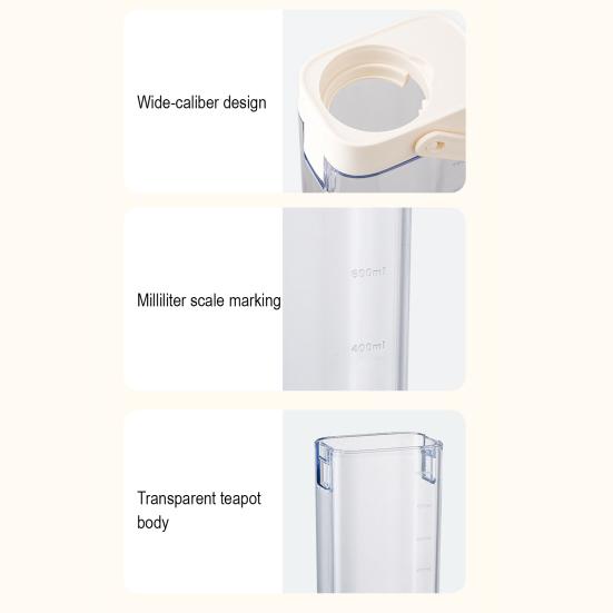 1L Džbán na ledový čaj Kávovar Cold Brew Bez BPA Nepropustná láhev na vodu s vestavěným filtrem Přenosný infuzní džbán do lednice, kanceláře, na kempování