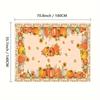 Fall Harvest Pumpkins Maple Leaves Rectangle Tablecloth for Table Decor Reusable Kitchen Dining Tablecloth Autumn Decorations