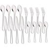 16Pcs Mirror Gold Cutlery Set Knife Fork Spoons Dinnerware Set Stainless Steel Tableware Western Flatware Kitchen Silverware Set
