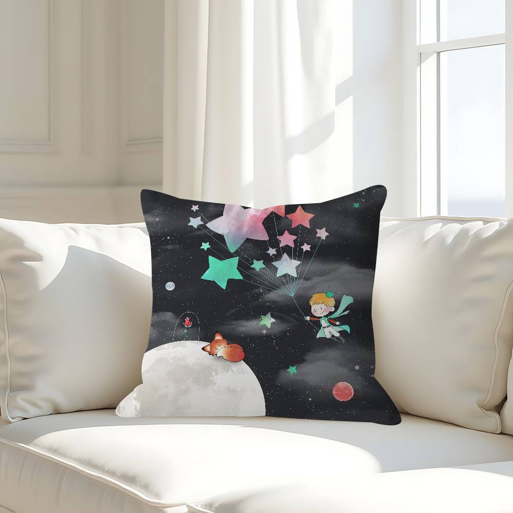 Anime Little Prince Pillow Case Removable Washable Cushion Cover – All-Season Soft Linen