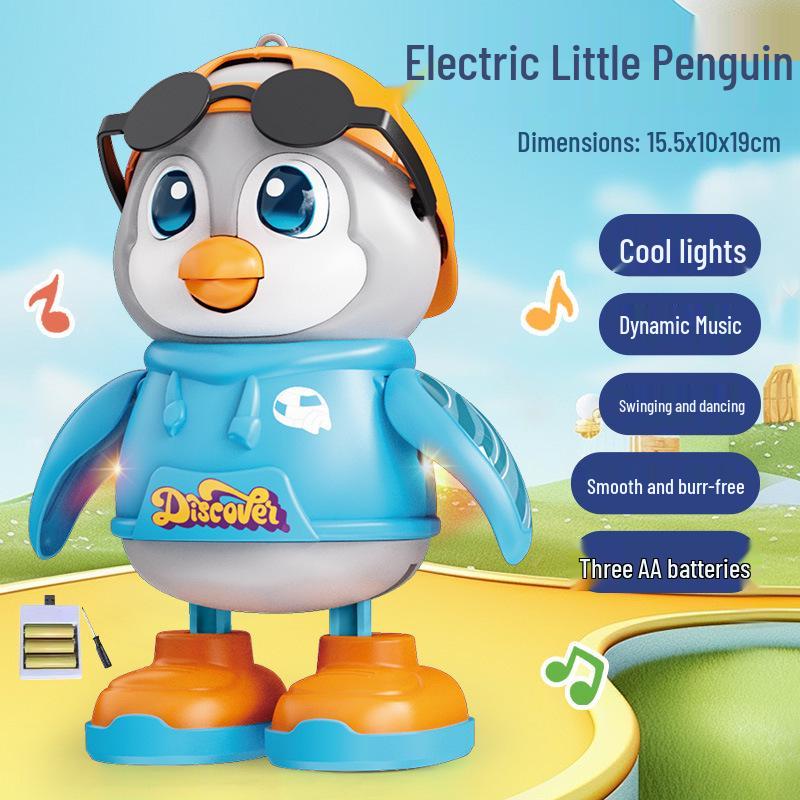 Electric Rocking Penguin Toy with Lights, Music, Singing & Dancing Functions