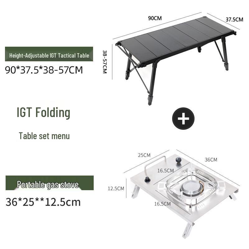 ZISIZ Outdoor Folding Table with IGT Stove