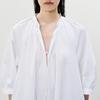Less 2025 Spring V-Neck Cotton Short-Sleeve Maxi Dress