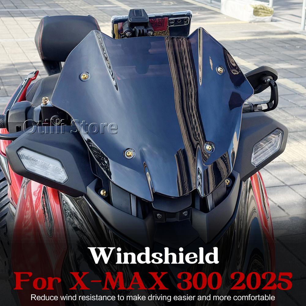 For YAMAHA X-MAX300 XMAX300 XMAX 300 Tech MAX 2025 Motorcycle Windshield Windscreen Wind Shield Deflectore Fairing Fly Screen