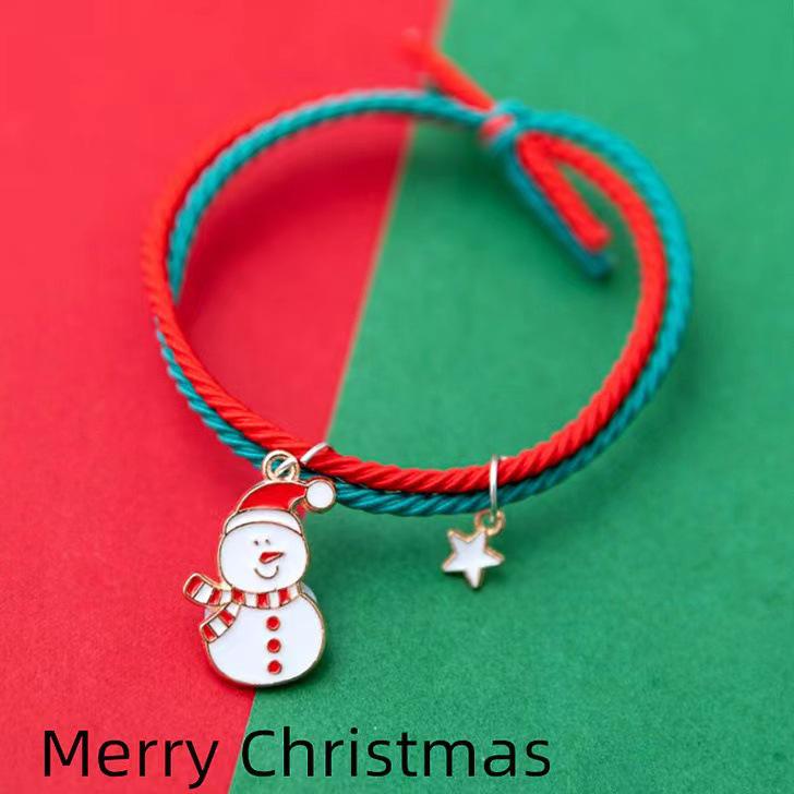 European-American Cross-Border Christmas Bracelet & Scrunchie Set