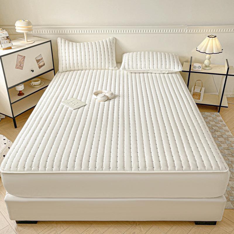 New Mattress Single-piece Padded Thickened Four-season Universal Model Non-slip and Anti-dirty Fixed Simmons Mattress Protective Cover