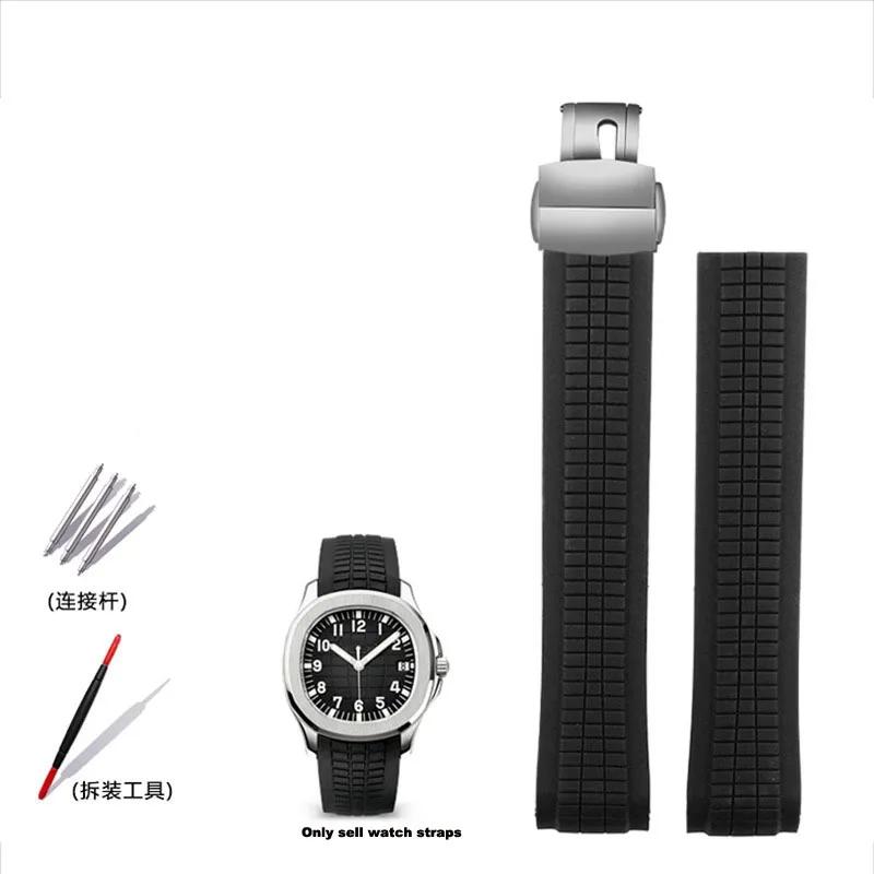 Weiches und elastisches Silikon-Gummi-Uhrenarmband für Patek Philippe 5167R Grenade Aquanaut Serie 21MM Uhrenarmband