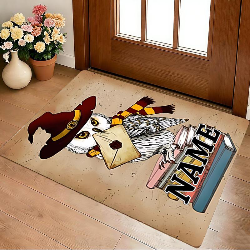 Custom Name Magical Journey Living Room Non-Slip Area Rug Soft Carpet for Bedroom Kids Playroom Sofa Office Home Decor Doormat