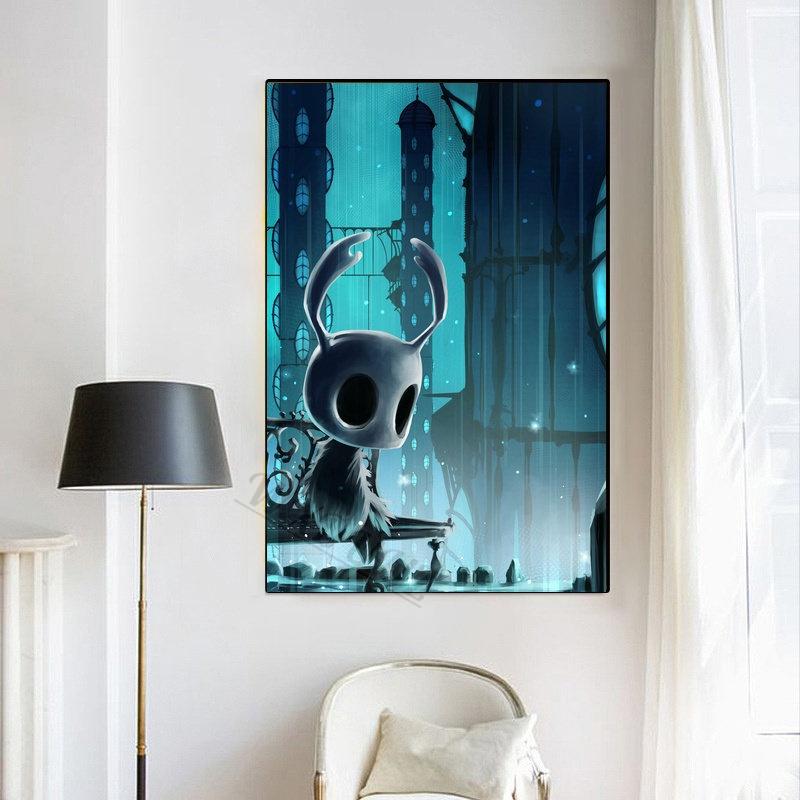 Hollow Knight GAME Klasické anime Filmové postavy Tisk Plakáty pro pokoj Obývací plátno Umění Domů Nástěnná dekorace Obrázky Dárek