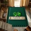 Green Clover Lucky Carpet LOVE LUCK Symbol Large Shamrock Area Rug for Living Room Bedroom Home Decor Non Slip Floor Mat Gift
