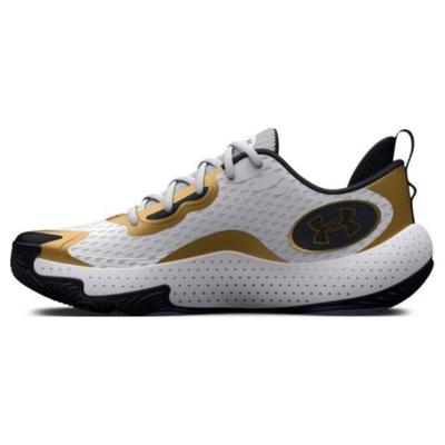 Spawn 5 Basketballschuhe Weiß Schwarz Gold Jugend 3026285-101