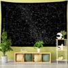 Wandteppich, Wandbehang, Himmelskarte der nördlichen Hemisphäre, Sternkonstellationen, Wandteppich, schwarzer Hintergrund, interstellarer Himmel, Wanddekoration