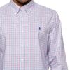 Polo Ralph Lauren Plaid Pony Logo Embroidered Poplin Long Sleeve Shirt Men shirts Blue Pink 710784272-001