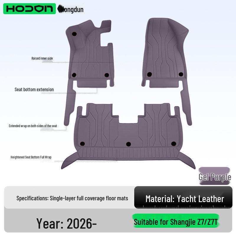 Shangjie Z7/Z7T Full Coverage 2026 Floor & Trunk Mats - Car Interior Decorative Accessories