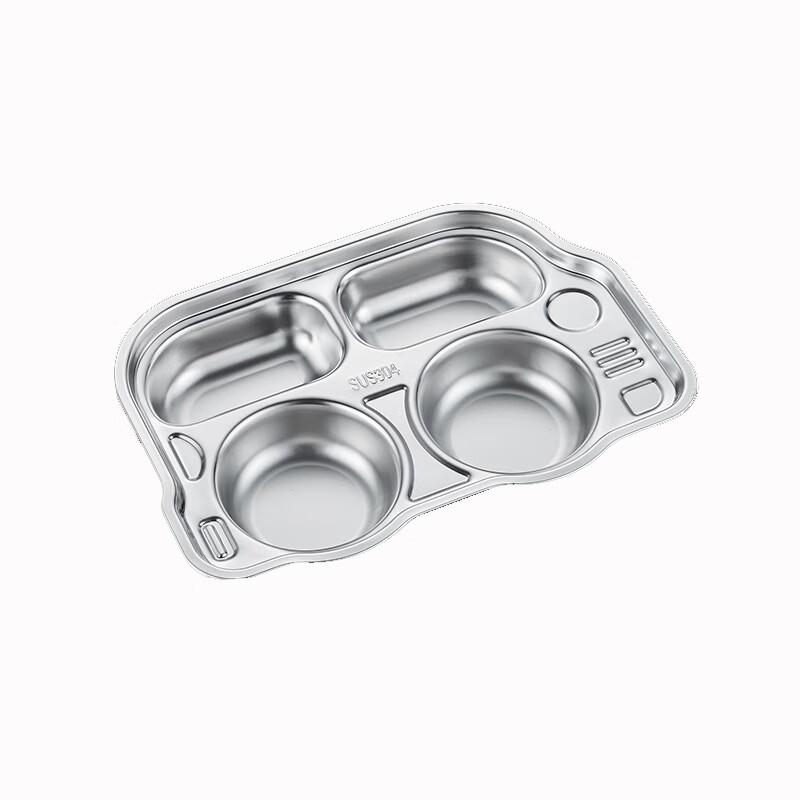 ZISIZ 304 Stainless Steel Divided Meal Tray