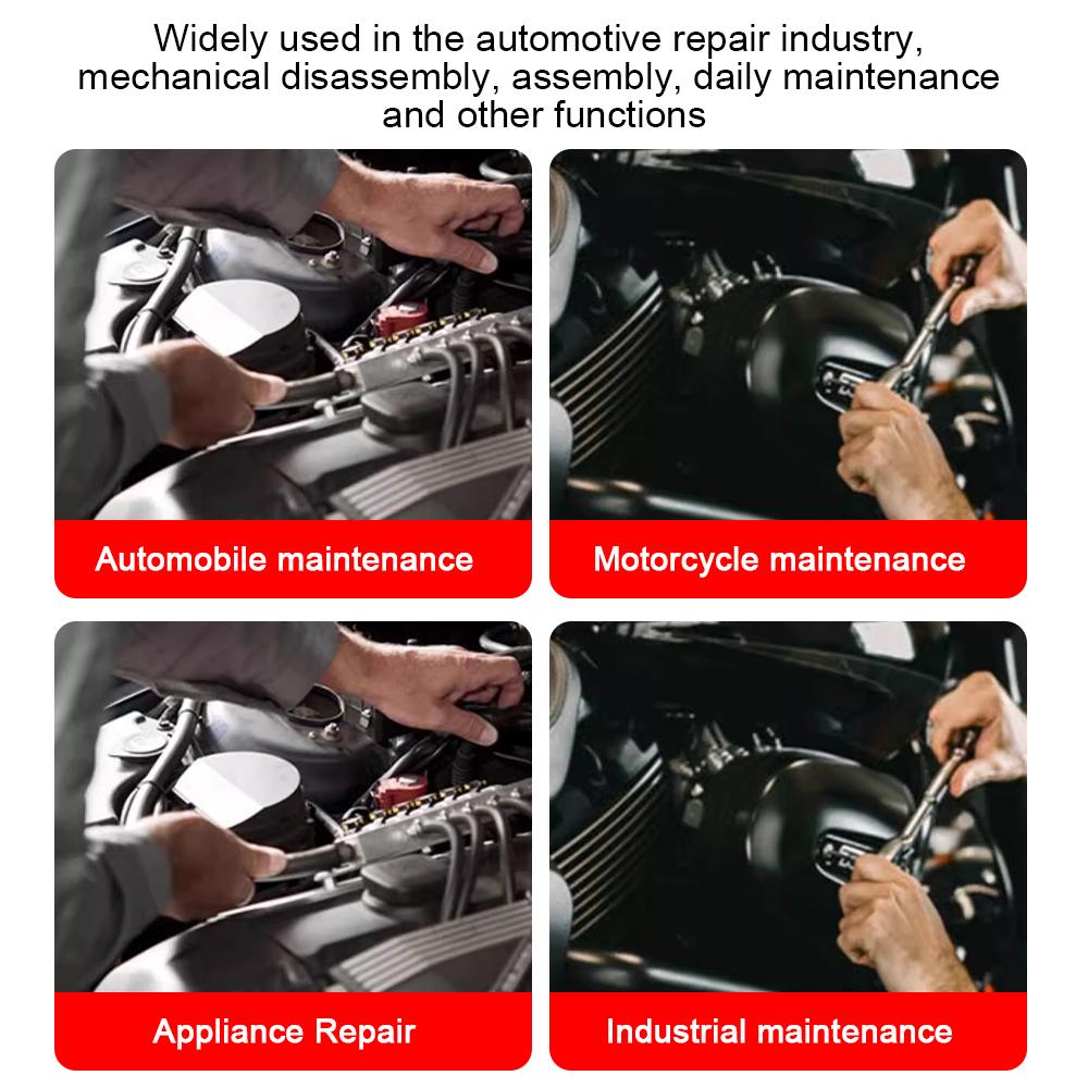 6Pcs L-Type Socket Wrench Double Head Pipe Socket Wrench Car Repair Pipe Socket for Mechanical Maintenance 7-Shaped Hex Spanner