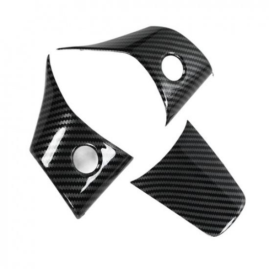 For 2017-23 Tesla Model Y 3 Carbon Fiber Style Steering Wheel Sequ Decorative