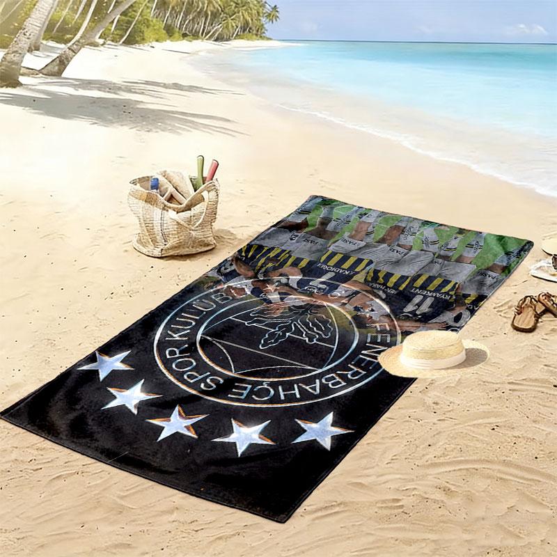 Fenerbahce Spieler Print Strandtuch, Großes Weiches Schnelltrocknendes Handtuch für Strand Camping Schwimmen