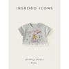 Insbobo Girls' Short-Sleeved T-Shirt for Baby Girls, New Summer Style Children's Top, Baby Summer Clothes, Fashionable Children's Clothing