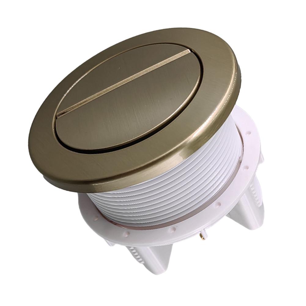 

Dual Flush Attachments Button Toilet Push Stylish Twin Hose Brushed Brass High Quality Plastic Popular Plumbing China Mainland