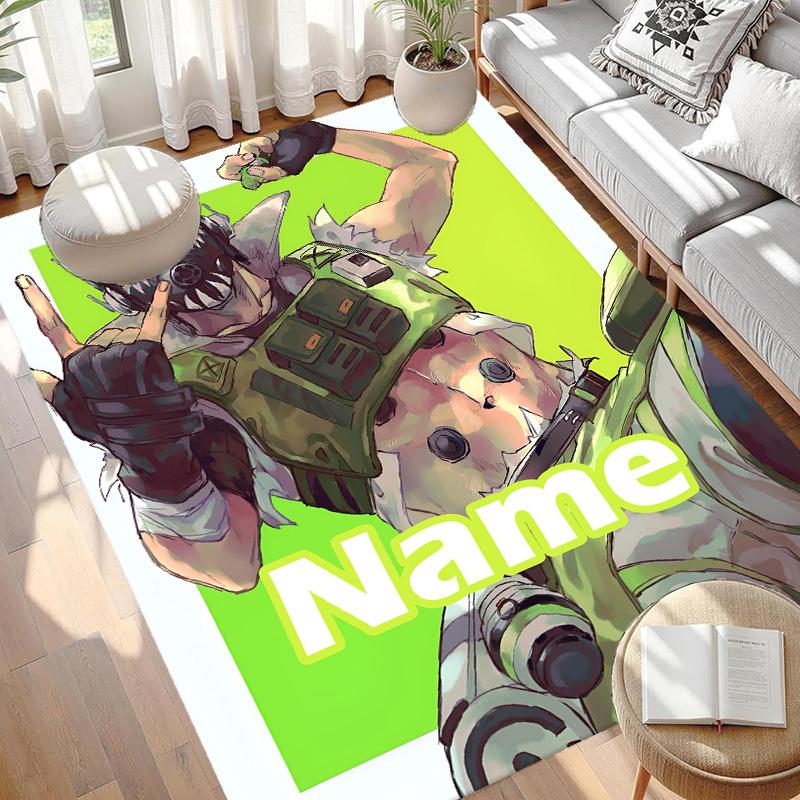 Custom Name Personalized Apex Legends Print Carpet, Versatile Home Decor Rug, for Playroom, Apartment, Balcony, Entryway, Hallway Gift