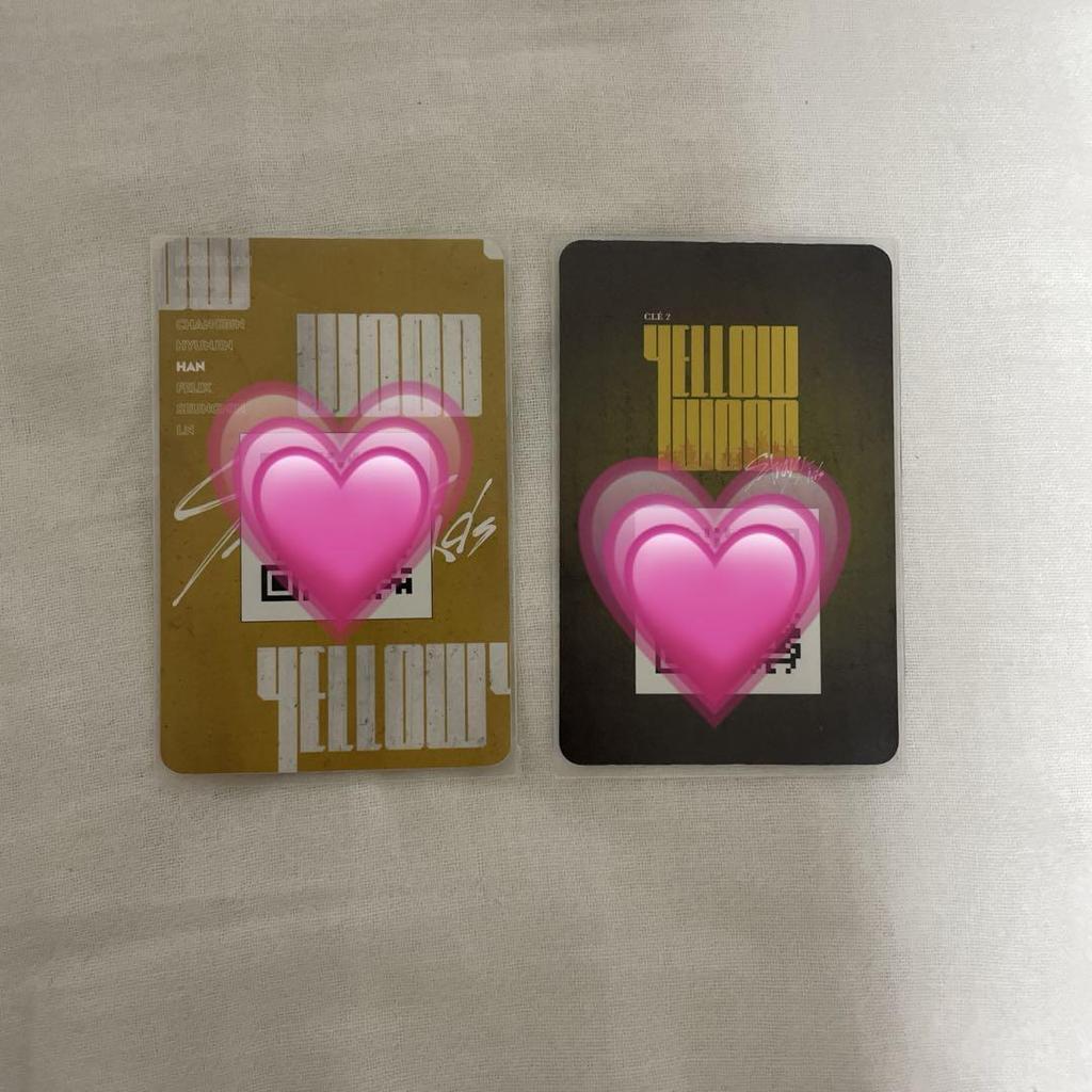 [USED] Stray Kids YELLOW WOOD Han Trading Cards (2 Cards)
