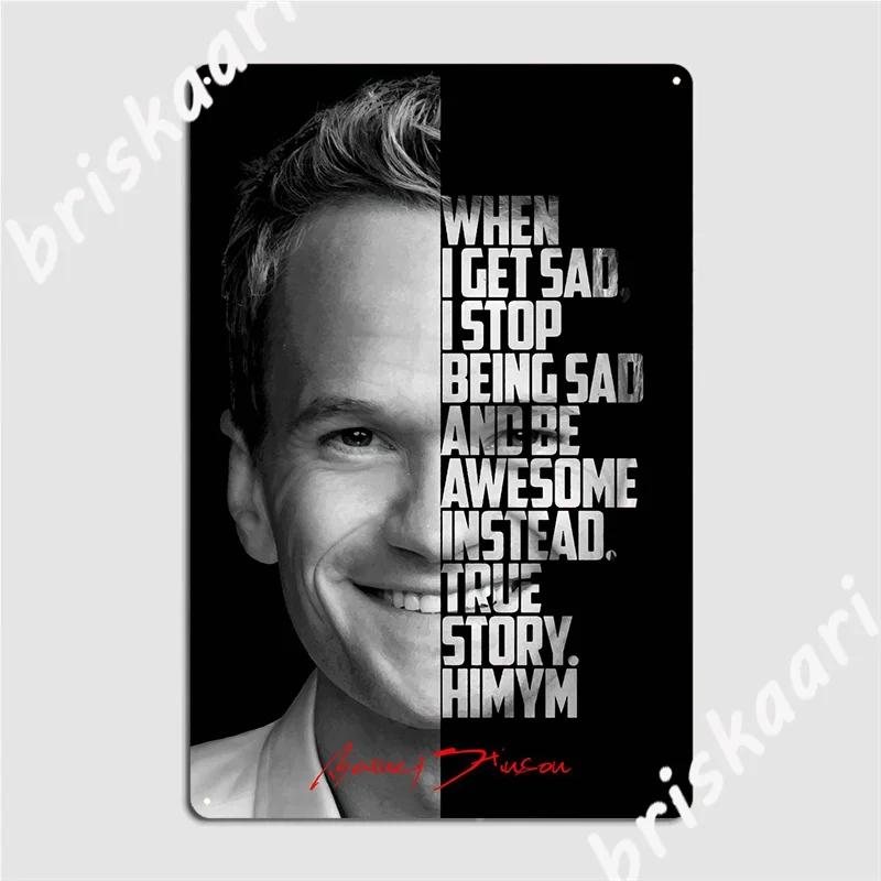 

Barney Stinson Metal Sign Mural Painting Party Designing Club Home Tin Sign Poster 20x30cm（7.8x11.8inch）