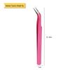 Stainless Steel Eyelash Tweezers: Thickened Journal Clips, Pointed Curved Tip for Nail Art, In Stock