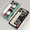 Vintage Cassette Tape Retro Phone Case For iPhone 17 15 14 13 11 12 16 Pro Max Plus Mini Transparent Silicone Soft Funda