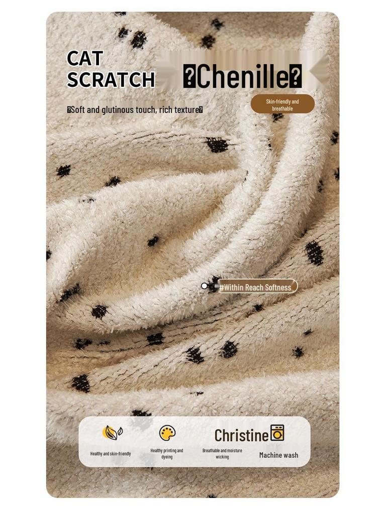 High-End Cream Plush Sofa Cover – Winter/Autumn Thickened Full Piece