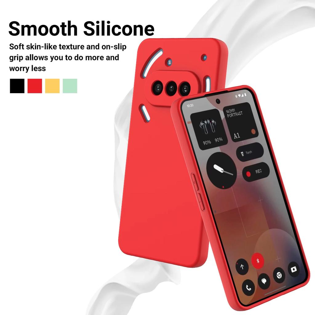 Luxury Liquid Silicone Phone Case for Nothing Phone 3A Pro Shockproof Matte Soft Bumper Lanyard Cover for Nothing Phone 3A 3APro