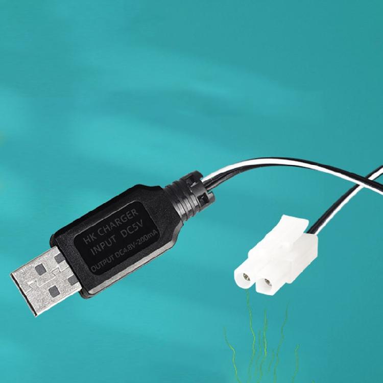 4.8V 200mA NiMh/NiCd Battery USB Charger Packs KET-2P Plug USB Charging Cable