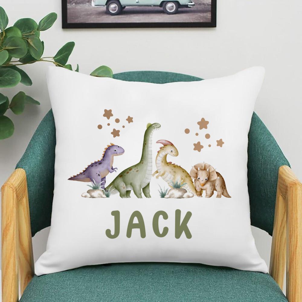 Personalised Woodland Animal Print Pillowcase Custom Name Cushion Cover Kid Birthday Jungle Party Decor Nursery Baby Shower Gift
