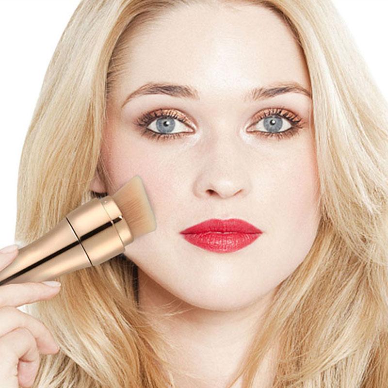 4 In 1 Makeup Brush Eyeshadow Eye Lip Face Concealing Blush Foundation Brush All In One Retractable Travel Size Makeup Brush