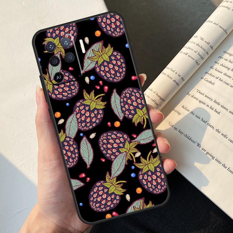 Avocado Pear Papaya Pomegranate Case For Oppo A54 A74 A94 A17 A57 A77 A76 A16 A96 A18 A60 A80 A40 A38 A58 A78 A98 A15 A5 Pro