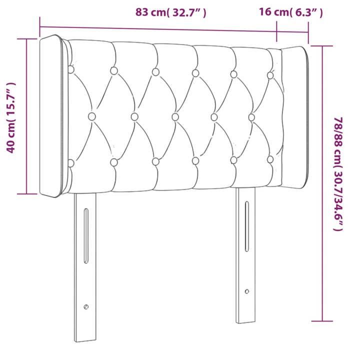 VidaXL LED Headboard Bedroom Furniture Single Bed Accessory Headboard Bed Frame Interior Dark Grey 3123547