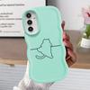 Hülle für Samsung Galaxy A16 A11 A52 A15 A14 A12 A21s A13 Weiche Handyhülle A05 A53 A33 A06 A04 A03 A23 A22 Süße Linie Katze