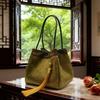 Xiangyunsha Song Brocade Mulberry Silk Handbag with Tassel Pendant - National Style Qipao Hanfu Accessory