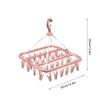 Foldable Drip Hanger with 32 Clips - Plastic Hanging Drying Rack for Clothes Underwear Socks  Swivel Wind-Proof Clothes Hanger
