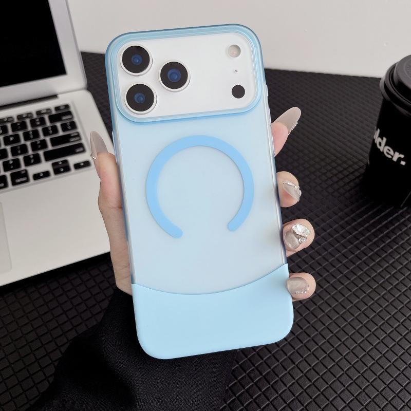 Applicable To Apple 17promax Splicing 2-in-1 Matte Magnetic Mobile Phone Case iPhone16 Acrylic Protective Case